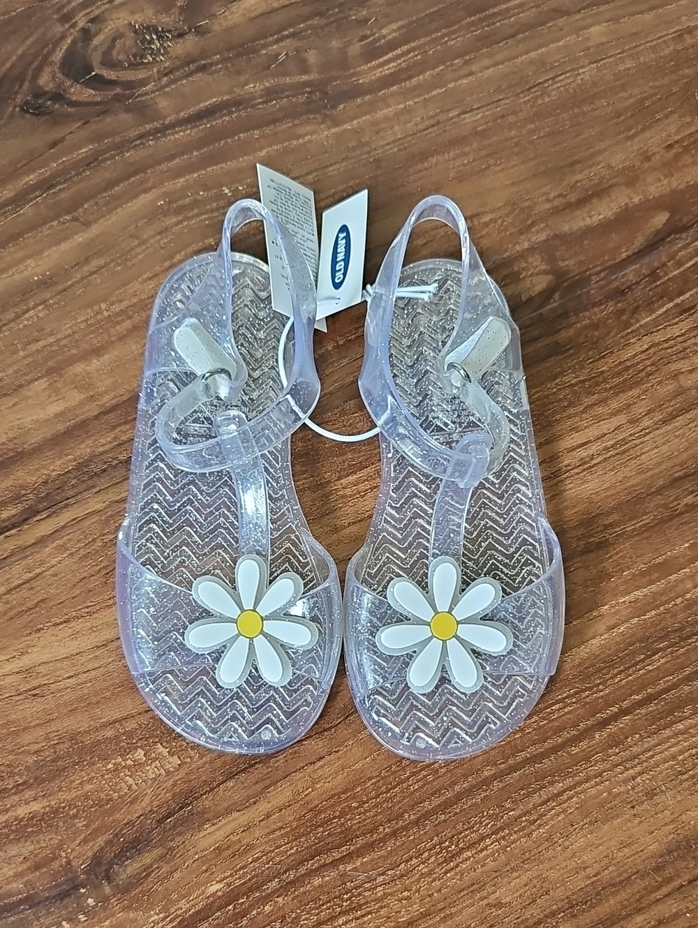 Old Navy Clear Jelly T Strap Toddler Girl Sandals Size 9